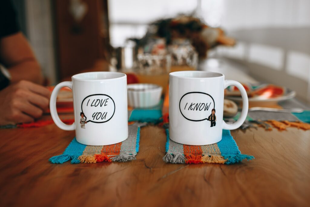 Star Wars - coffee mugs - I love you - I know